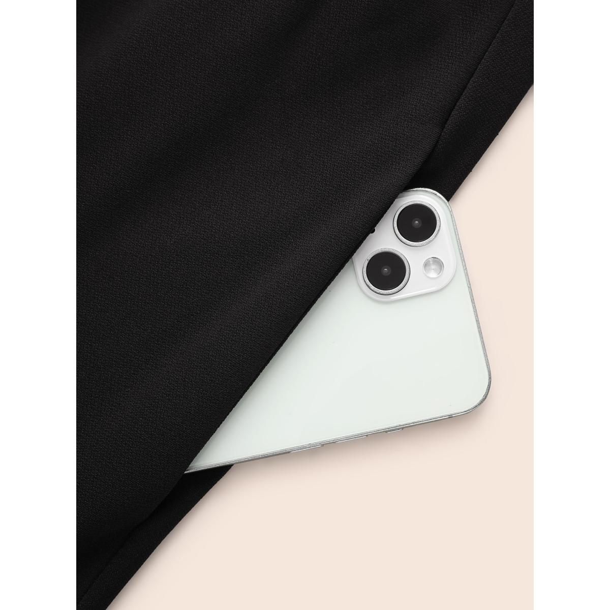 Plus Size Pearl Beaded Cut Out Raglan Sleeve Dress Black Women Elegant Beaded Round Neck Short sleeve Curvy BloomChic 18-20/2X Product Image