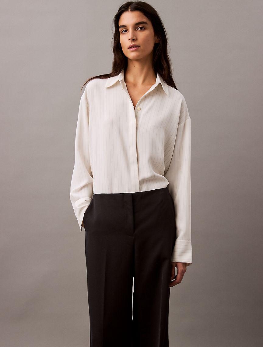 Crepe Wide Leg Trousers Product Image