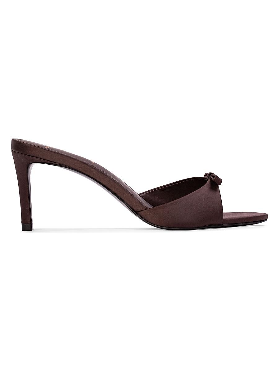 Womens Albie 65MM Satin Mules Product Image