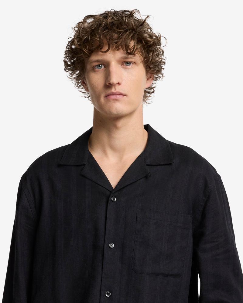 Linen Blend Long Sleeve Camp Shirt Product Image