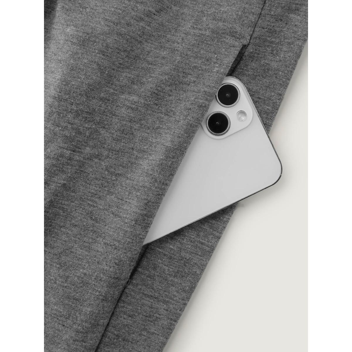 Plus Size DimGray Shoulder-Tie Stretchy Beaded Neckline Jumpsuit Women Leisure Sleeveless V-neck Casual Loose Jumpsuits BloomChic 26/4X Product Image