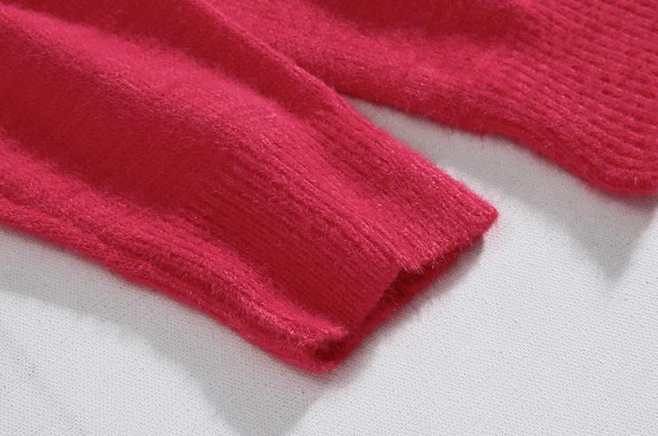 RT No. 6347 MOHAIR KNITTED ROUND NECK SWEATER Product Image