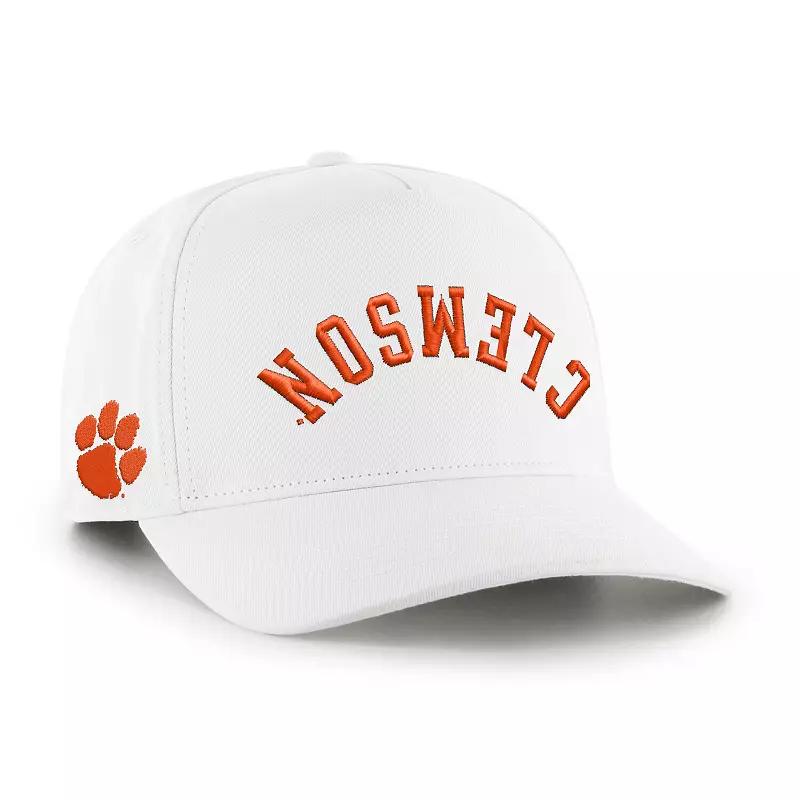 Men's '47 White Clemson Tigers Flip Script Hitch Adjustable Hat Product Image
