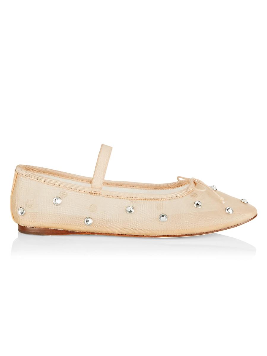 Womens Leonie Crystal Mesh Ballet Flats Product Image