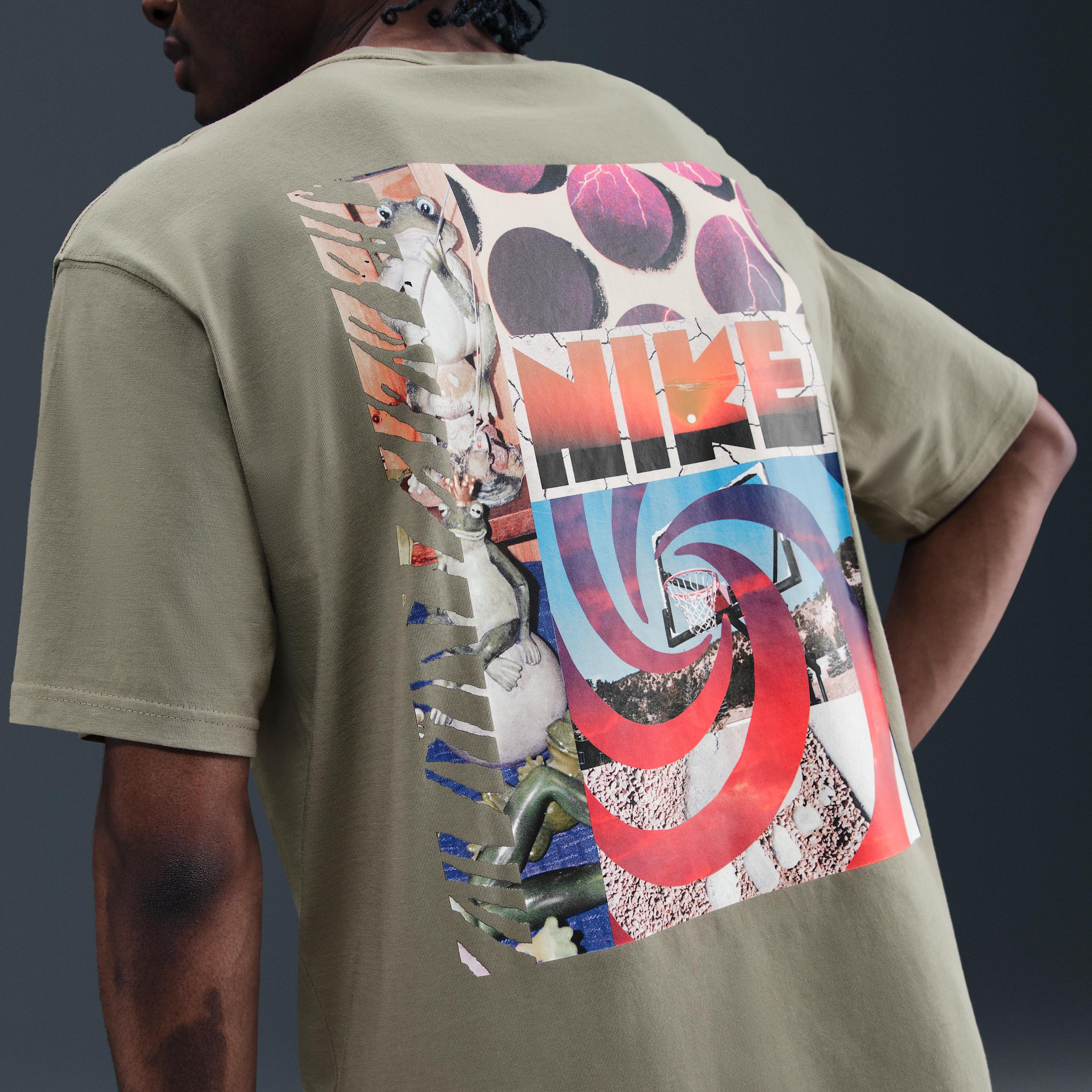 Nike Mens Nike NSW M90 Open T-Shirt - Mens Light Army Product Image