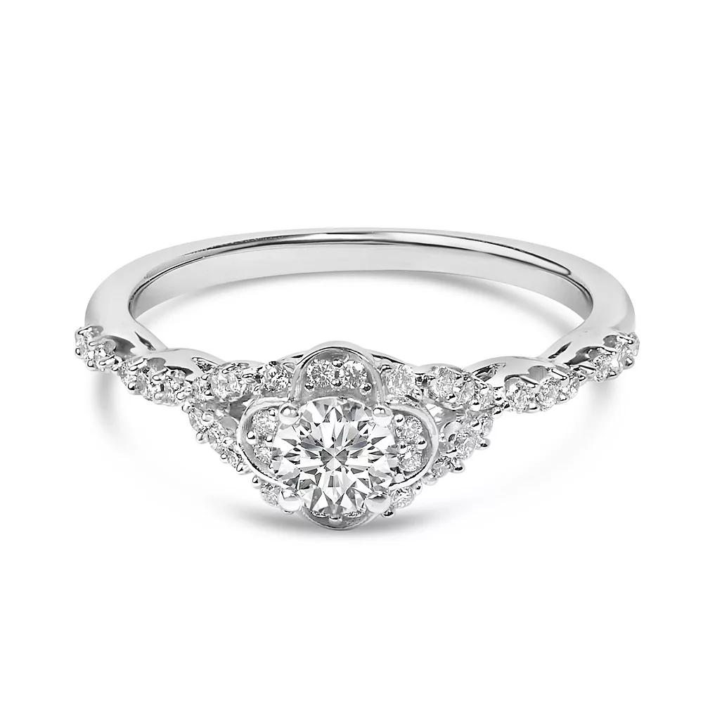 Haus of Brilliance 14k White Gold 1/2 Carat T.W. Lab-Grown Diamond Band Ring, Women's,  Product Image