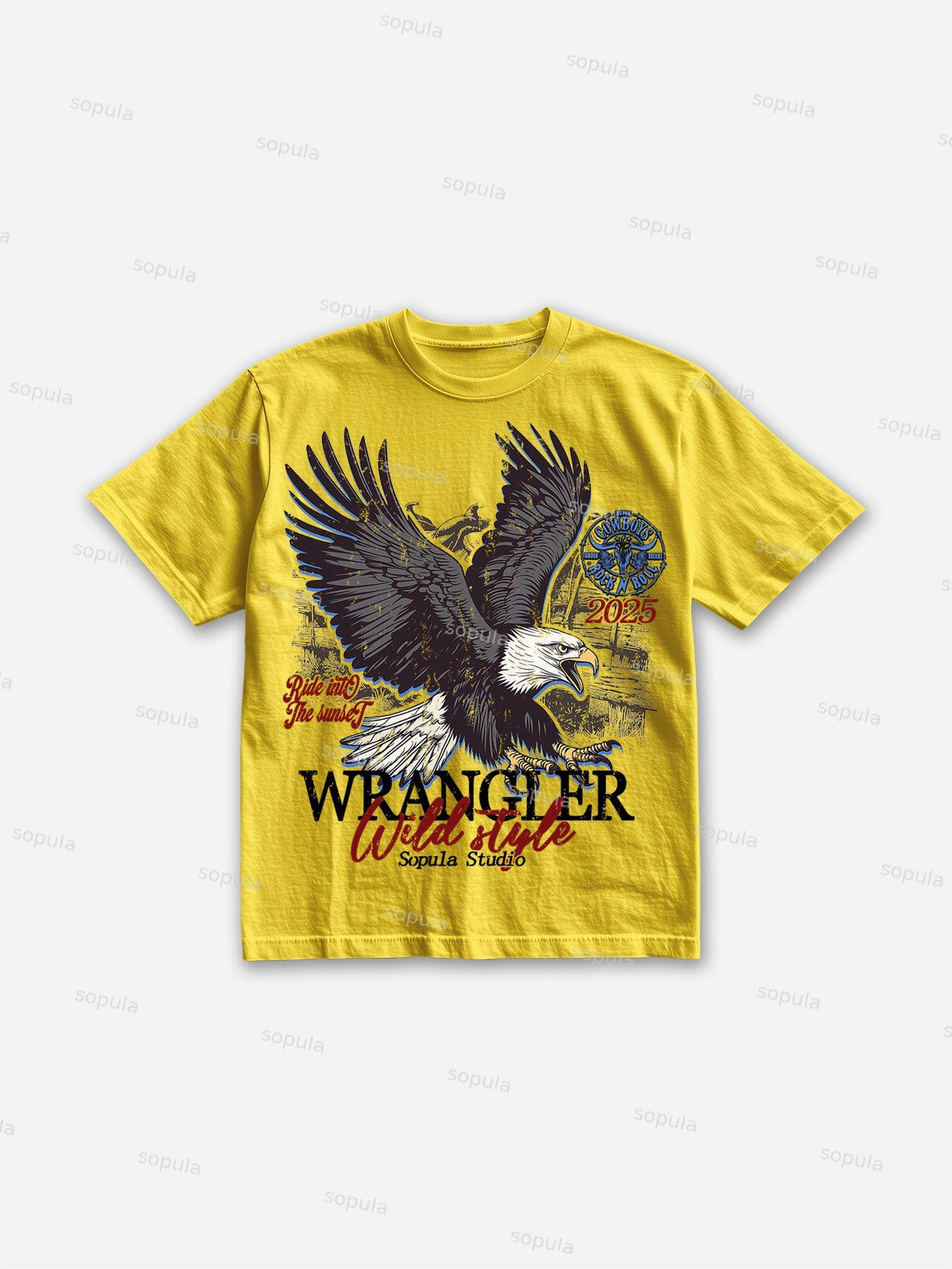 Wrangler Eagle Rodeo Print Cotton T-shirt Product Image