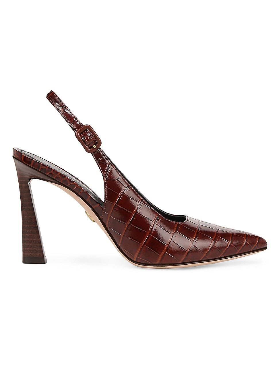 Womens Callie 95MM Leather Slingback Pumps Product Image