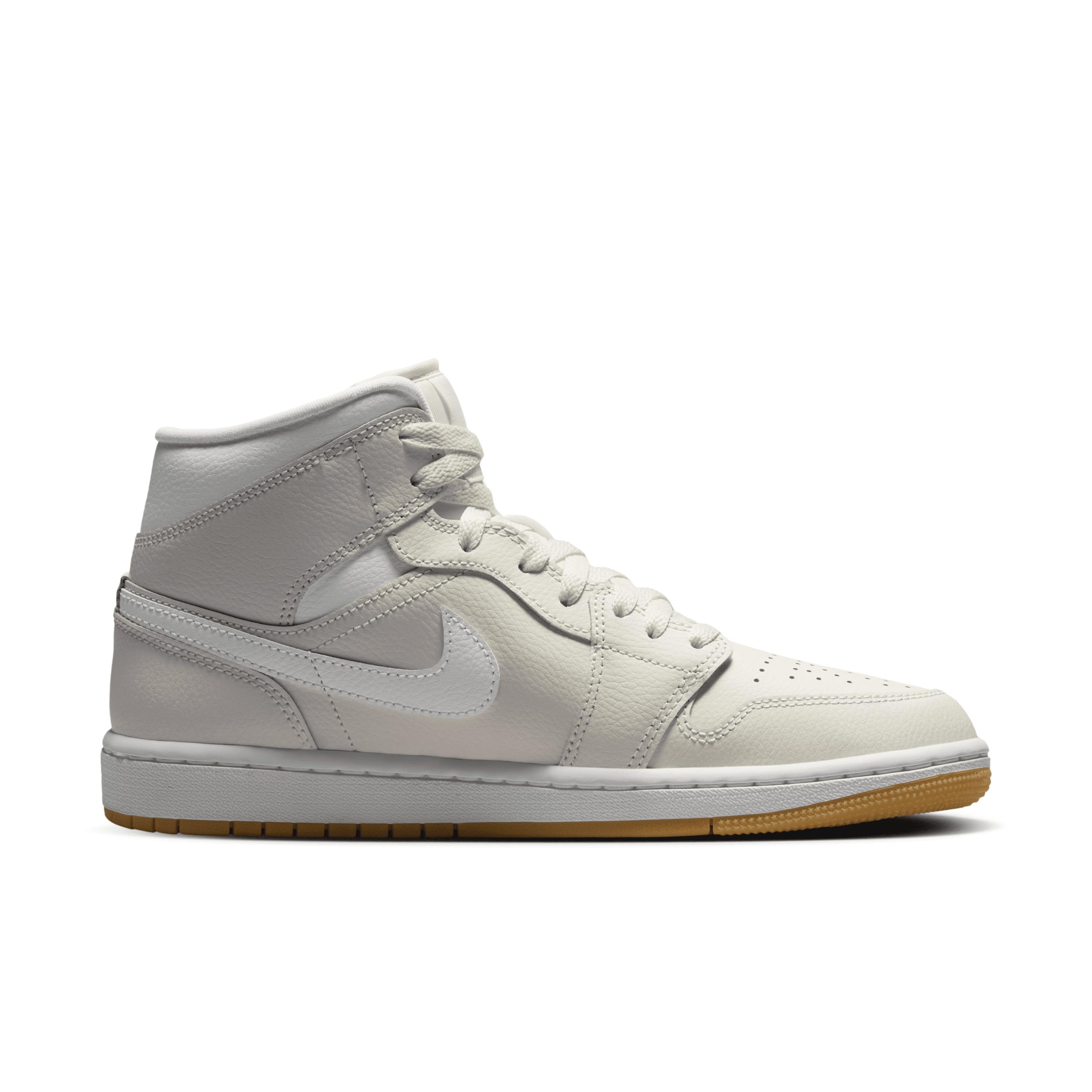 Jordan Womens Jordan AJ 1 Mid - Womens Basketball Shoes Sail/Pink Product Image