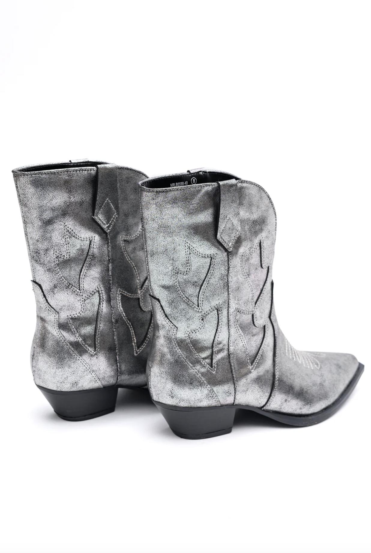 Jersey Metallic Boot in Silver (Online Exclusive) Product Image