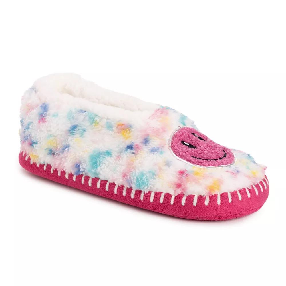 MUK LUKS Sherpa Smiley Women's Ballet Flat Slippers,  Product Image