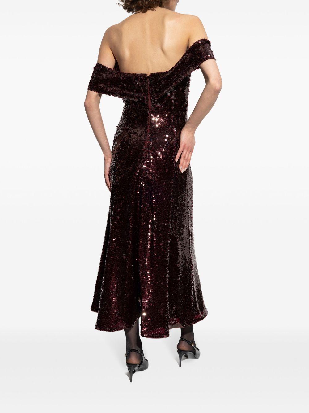 sequinned off-shoulder dress  Product Image