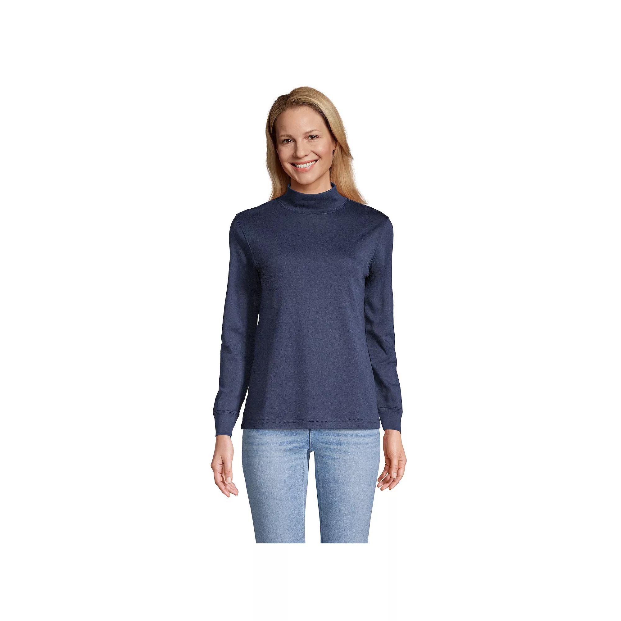 Petite Lands' End Supima Mockneck Top, Women's,  Product Image