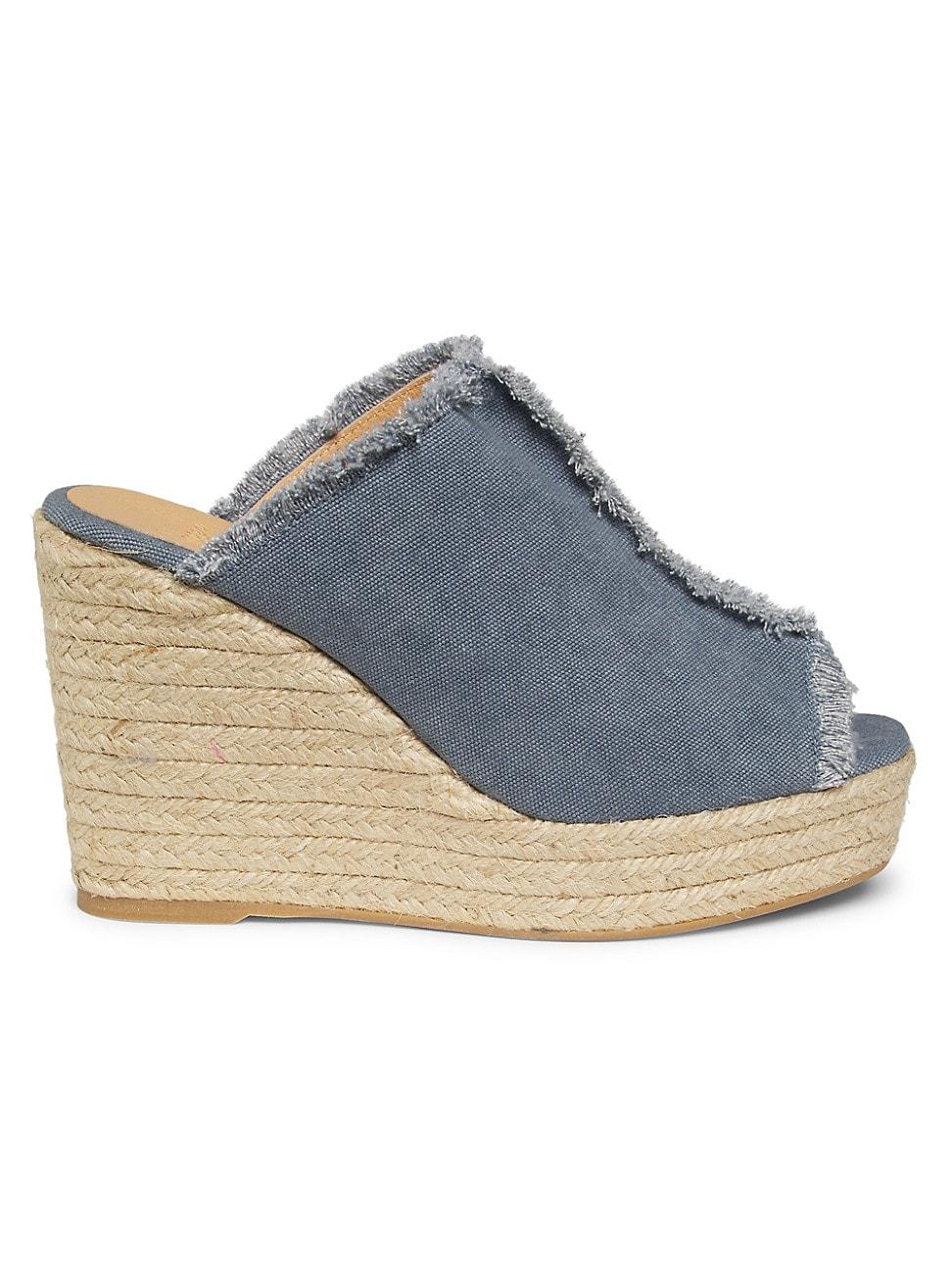 Womens Fatima 95MM Canvas Wedge Espadrilles Product Image