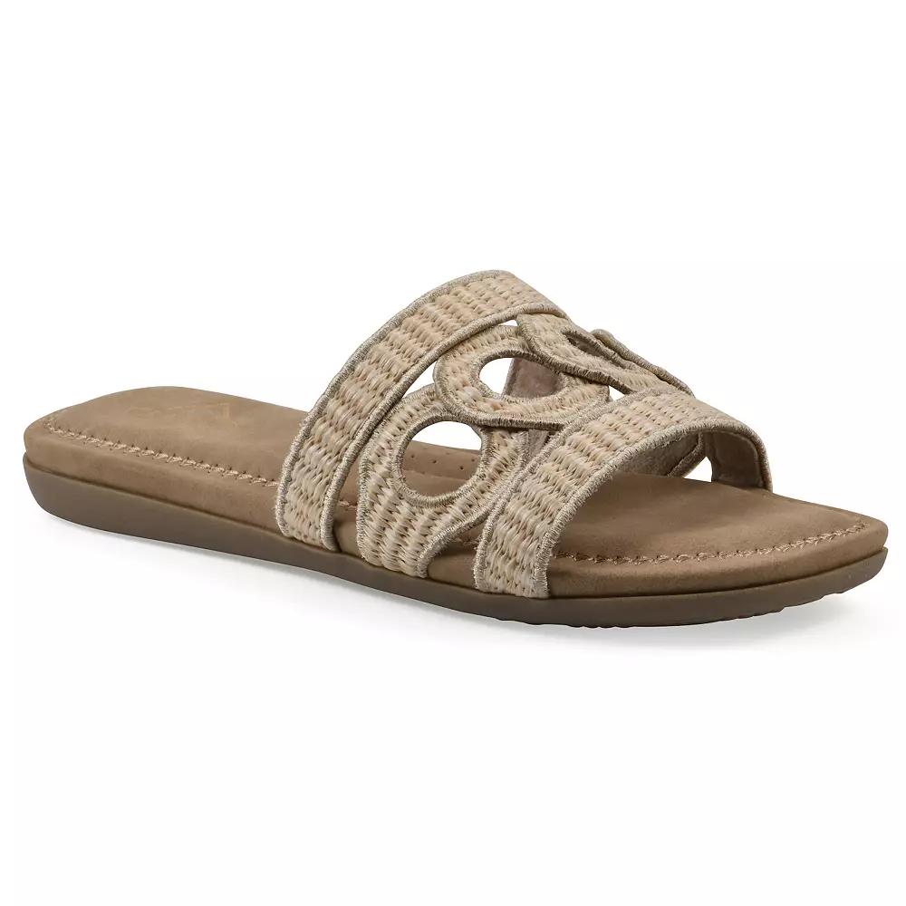 Cliffs by White Mountain Fraly Women's Slide Sandals, Size: 8.5, Natural Rafia Product Image