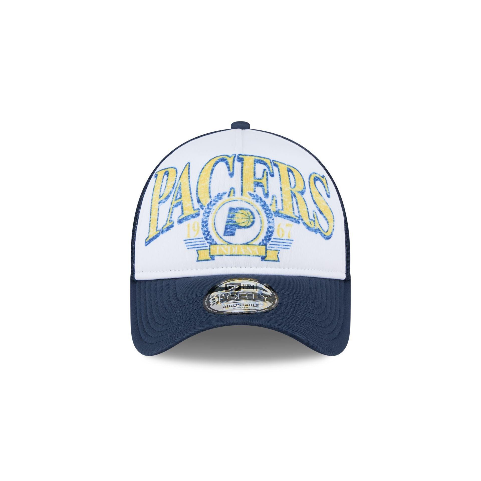 Indiana Pacers Distressed 9FORTY A-Frame Trucker Hat Male Product Image