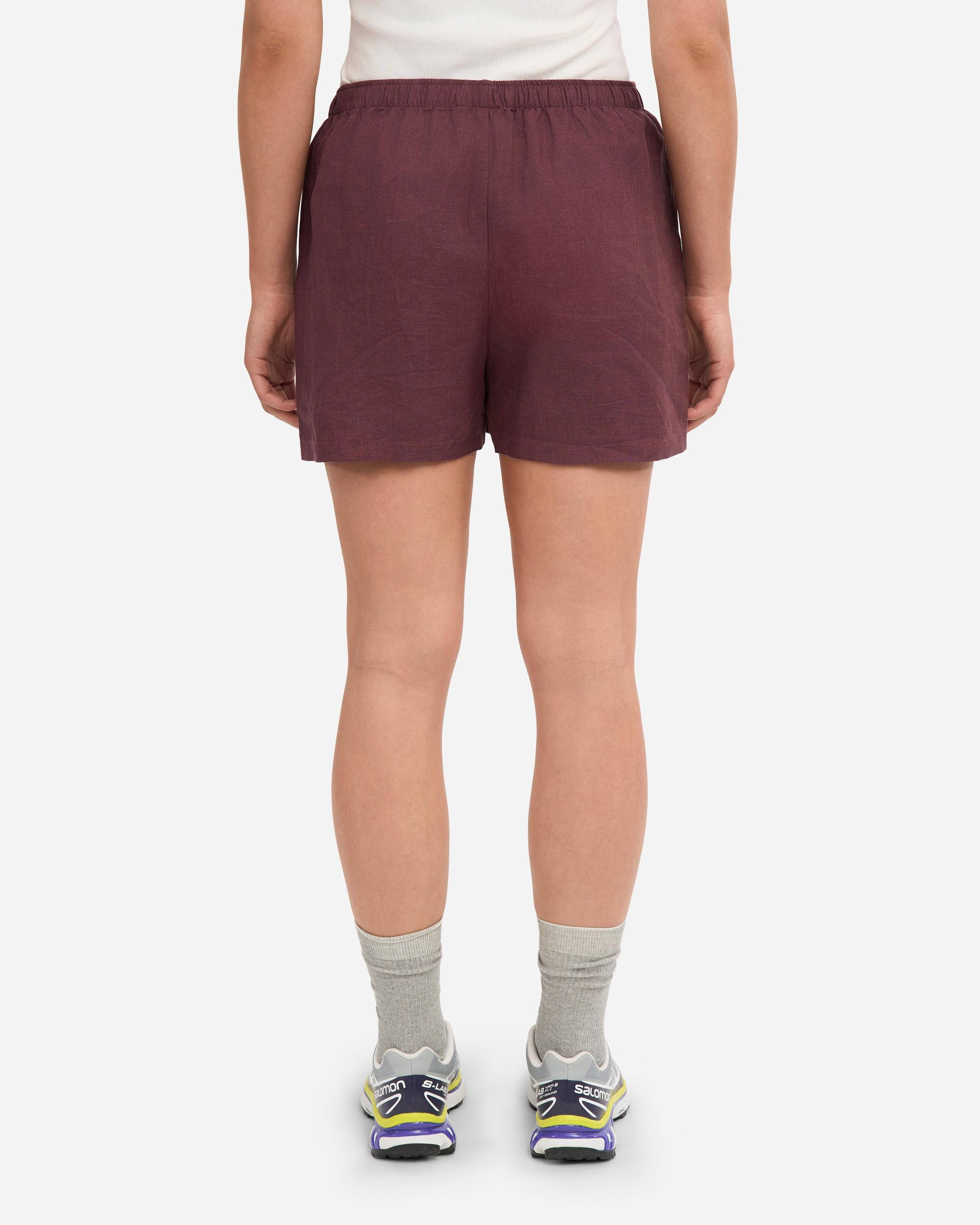 Linen Shorts - Oxblood Red Product Image