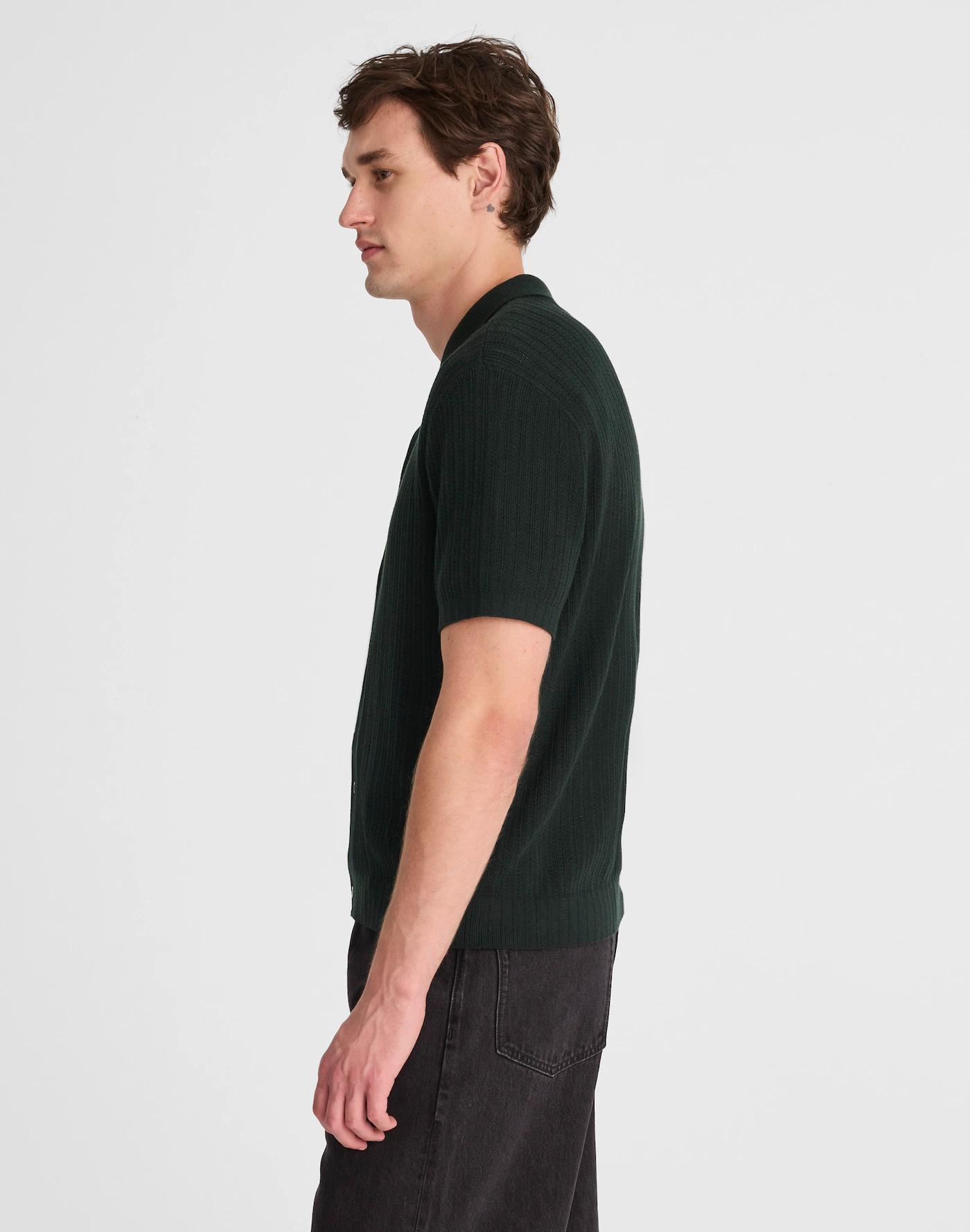 Tuck-Stitch Button-Up Sweater Polo Product Image