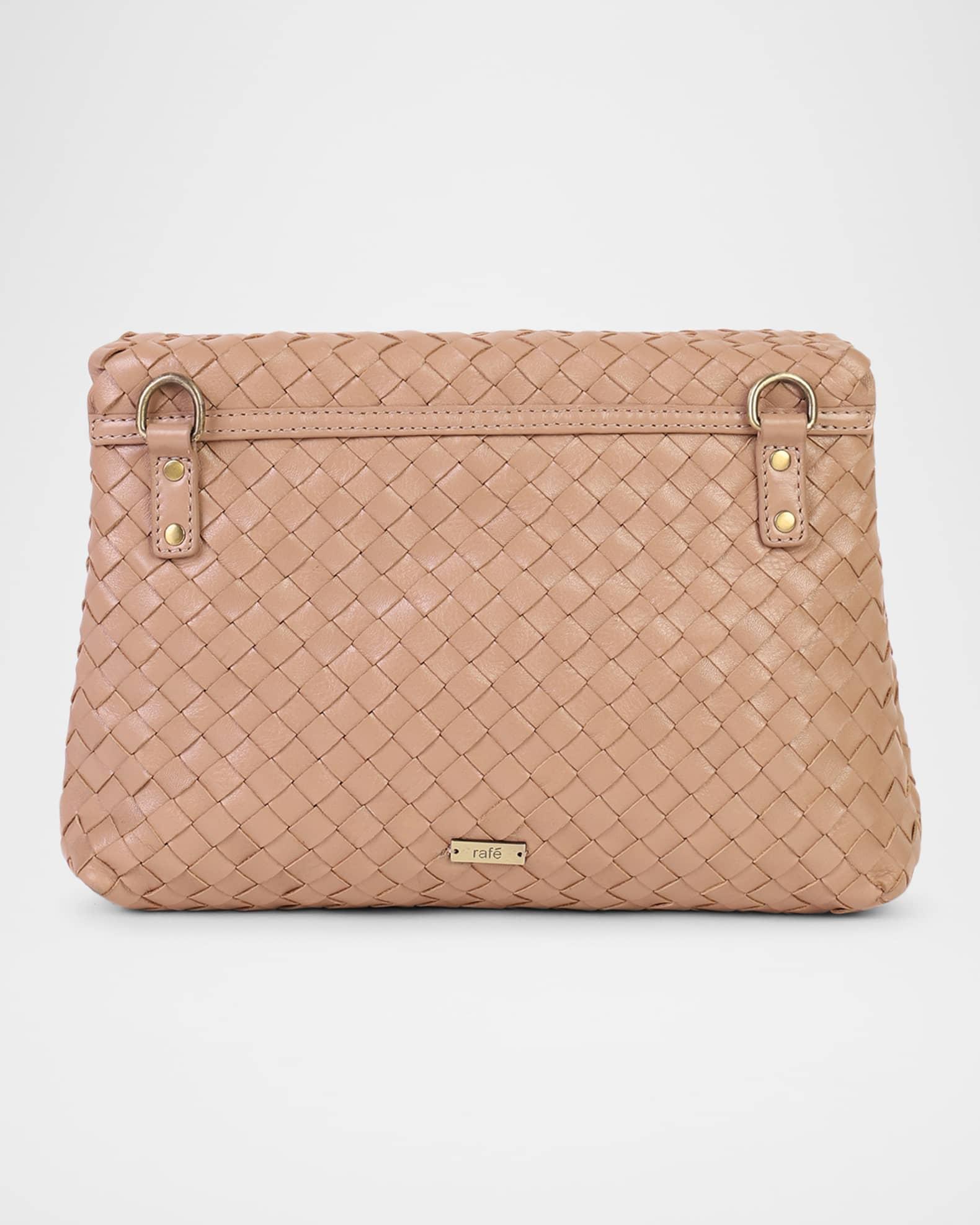 Jamie Envelope Woven Leather Clutch Bag Product Image