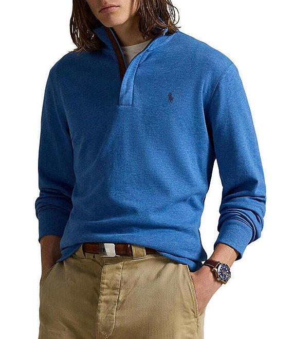 Polo Ralph Lauren Long Sleeve Luxury Jersey Quarter-Zip Pullover Product Image