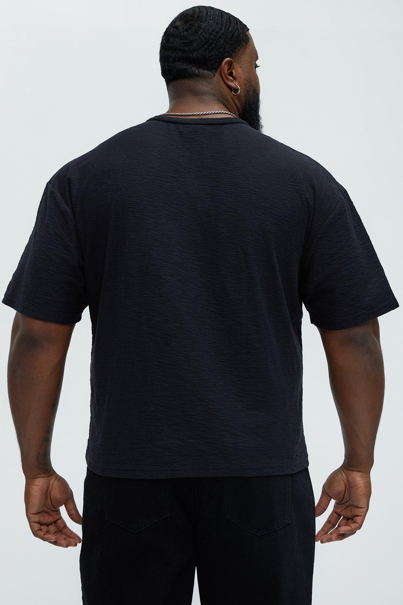 Purposeful Textured Short Sleeve Tee - Black Product Image