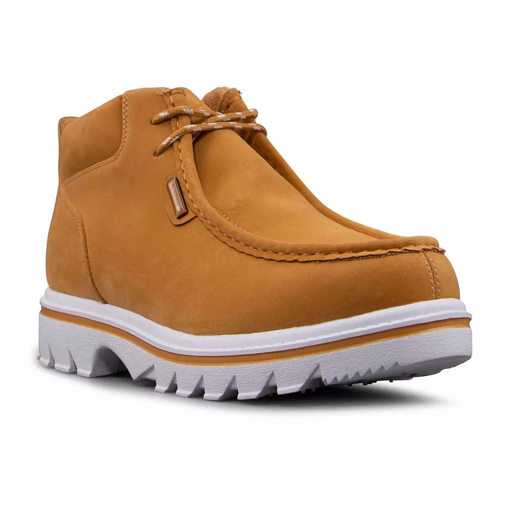 Lugz Fringe Mens Ankle Boots Brown Gum Cream Product Image