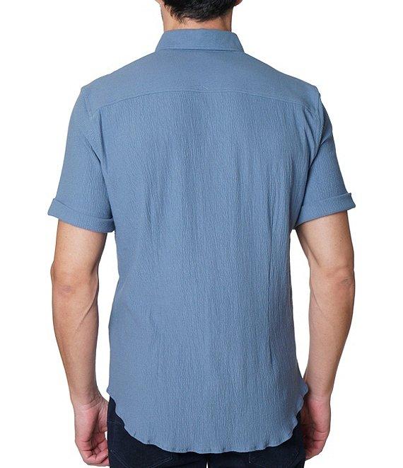 Robert Graham Hammond Stretch Knit Short Sleeve Woven Shirt Product Image