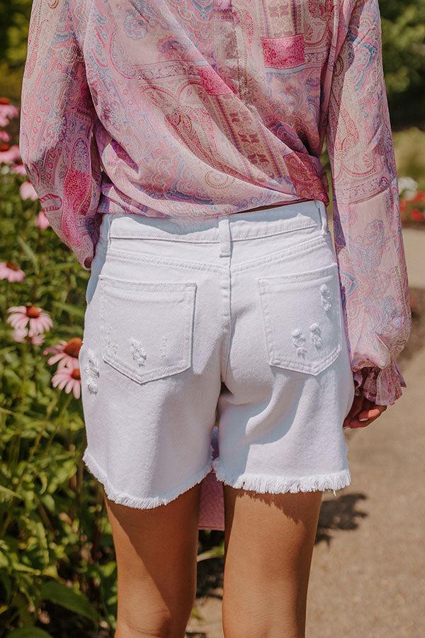 The Cameron High Waist Distressed Shorts Product Image