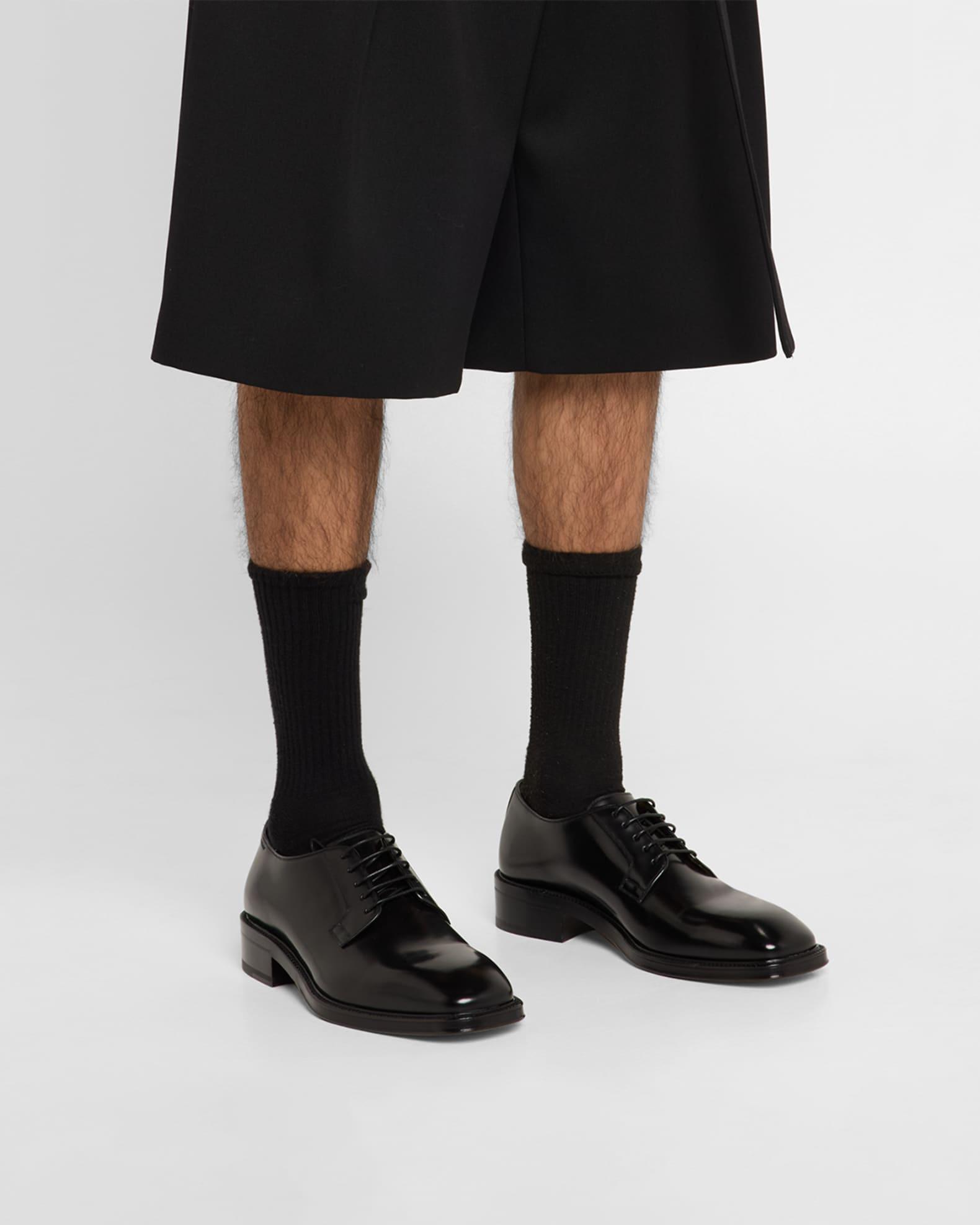 Men's Boston Brogue Leather Cap-Toe Oxfords Product Image