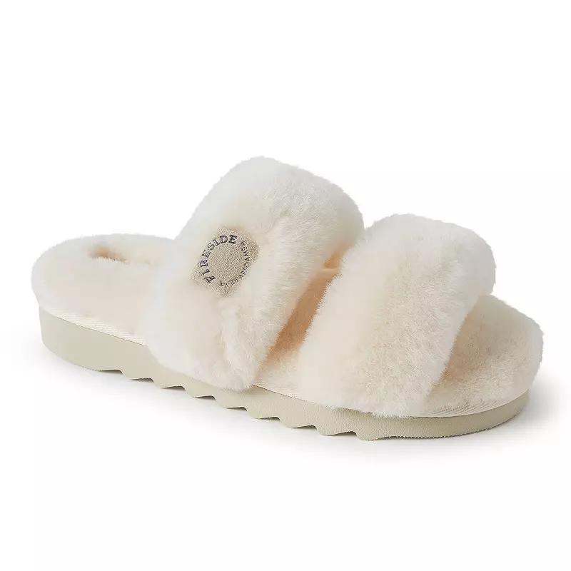 Fireside by Dearfoams Benalla Shearling Double Band Women's Slide Slippers,  Product Image