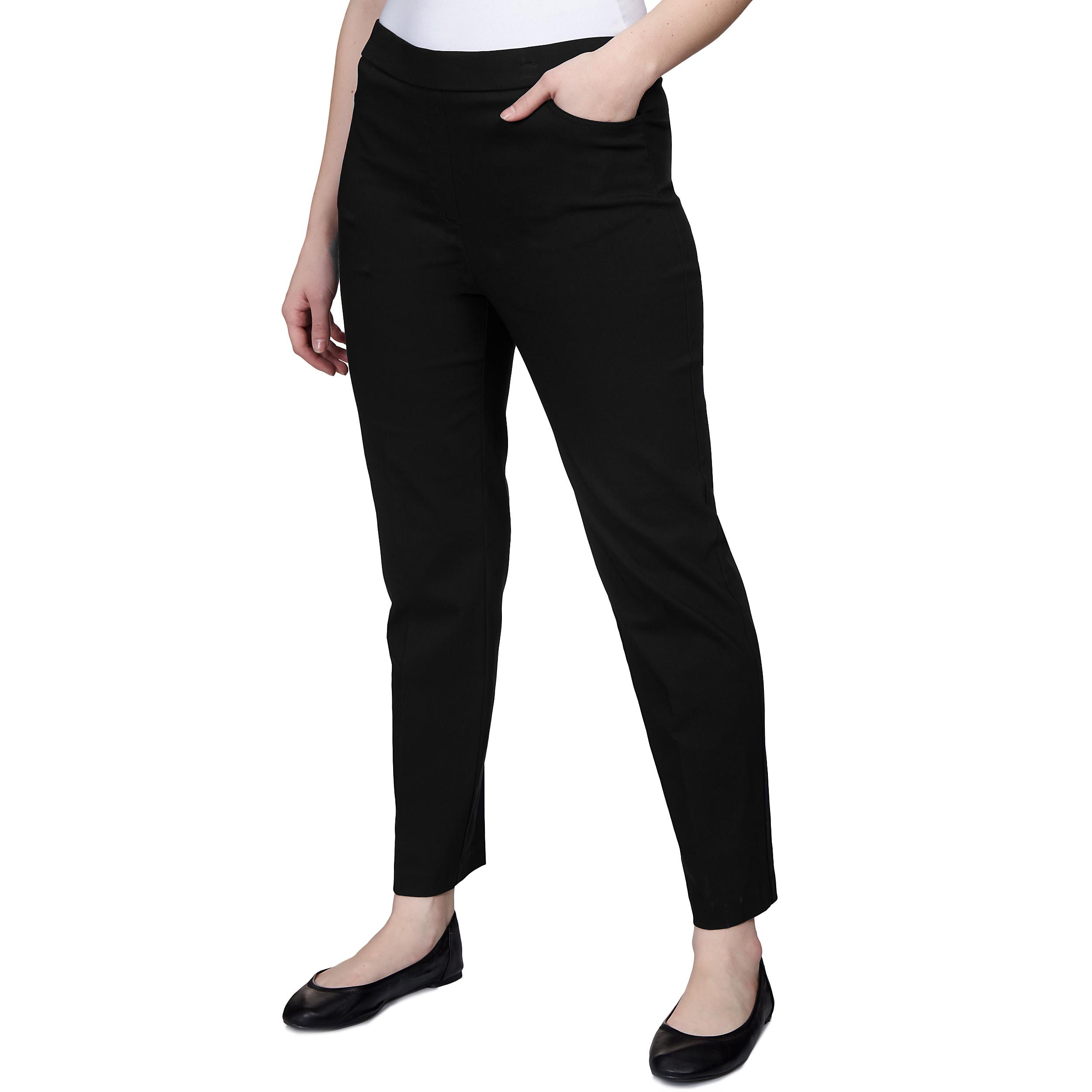 Alfred Dunner Petite Classic Allure Fit Proportioned Pant with Elastic Comfort Waistband Average Length Product Image