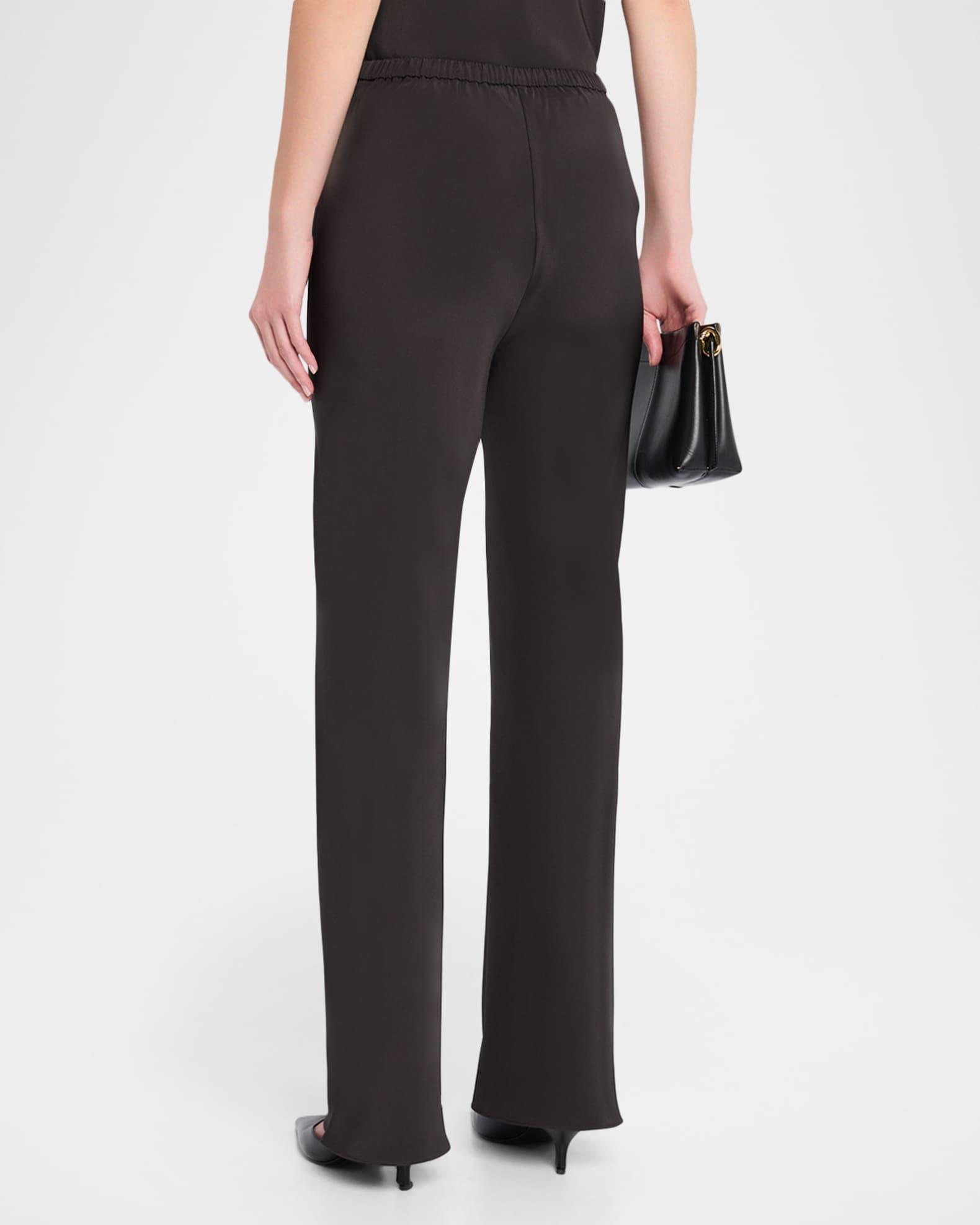 Straight-Leg Silk Pants Product Image