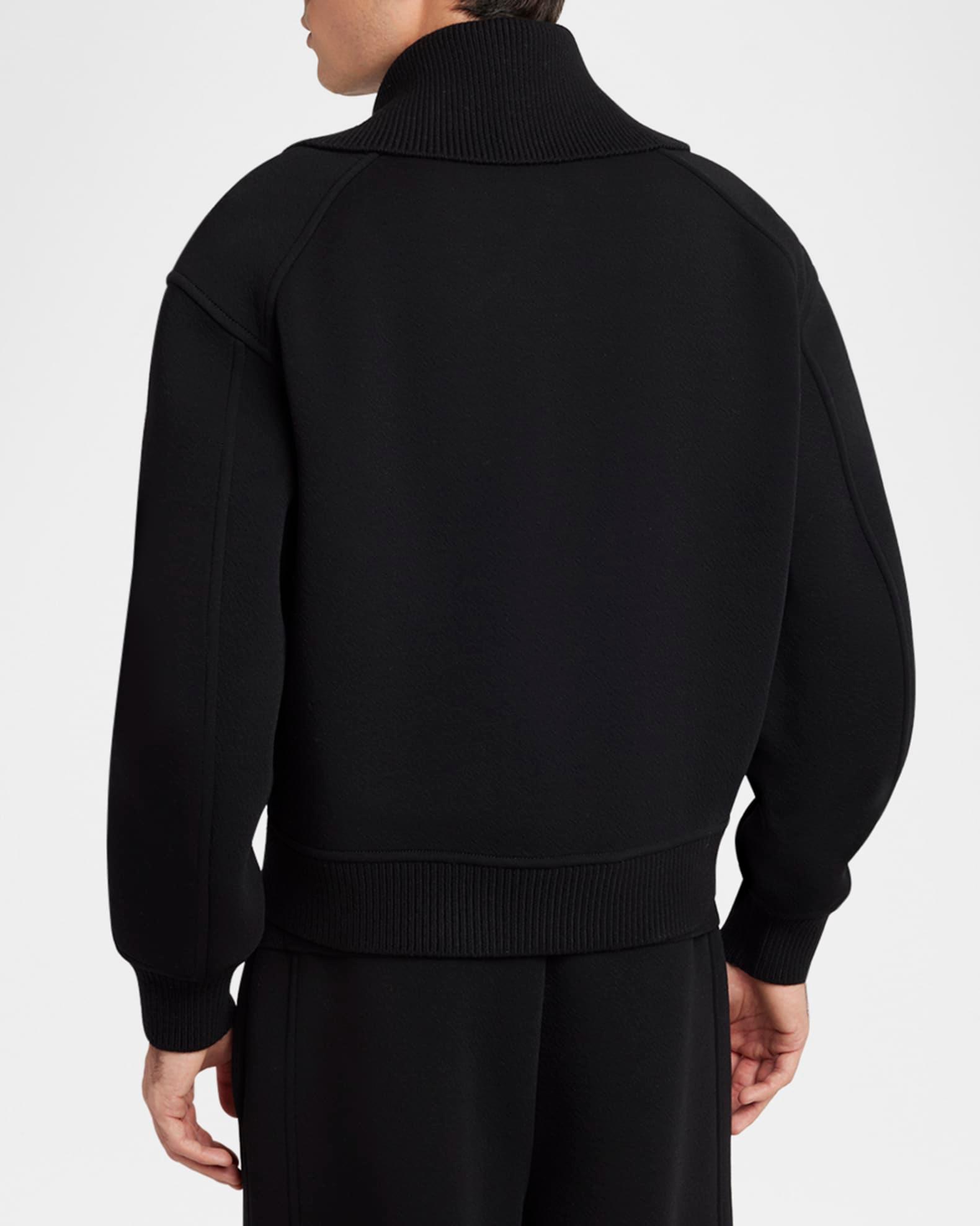 Men's Ribbed-Collar Full-Zip Sweatshirt Product Image