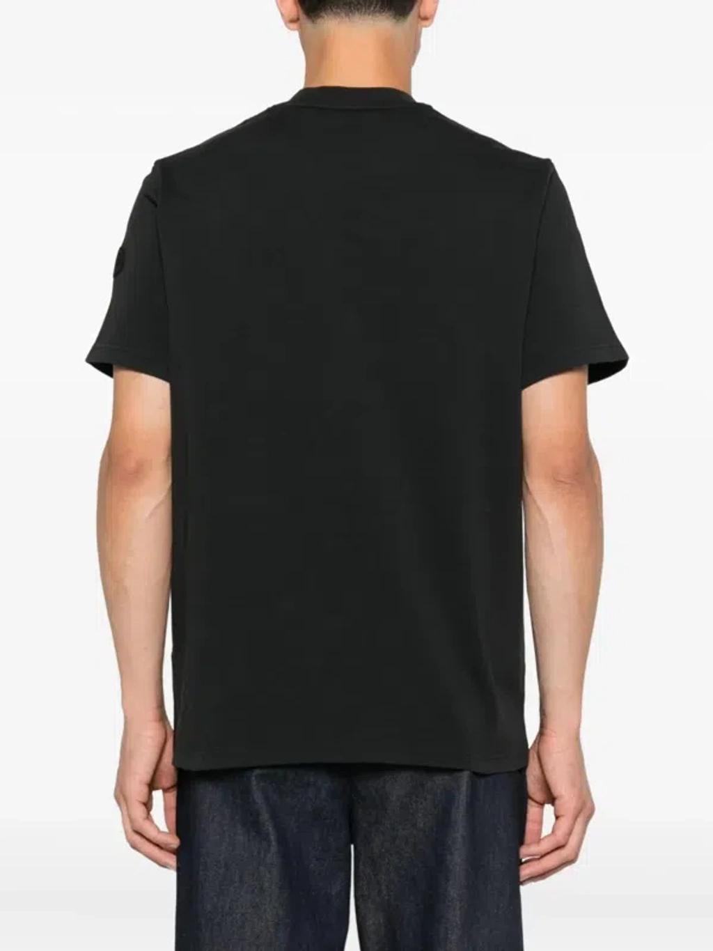 MONCLER Graphic Mountain Print Short Sleeve T-shirt In Black Product Image