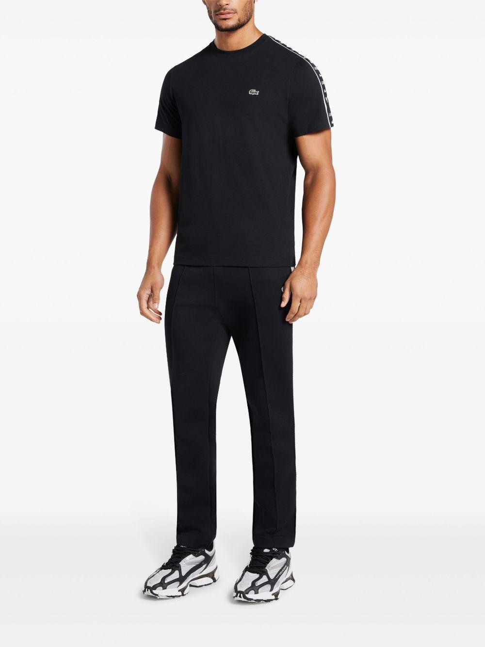 logo-tape cotton T-shirt Product Image