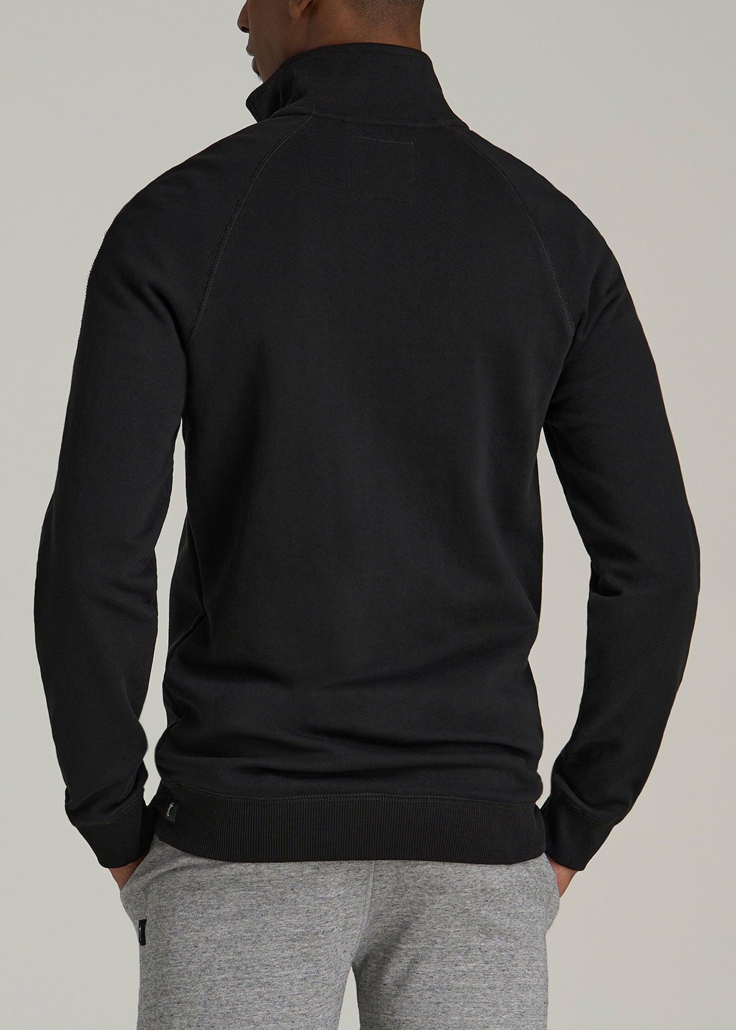 Wearever 2.0 French Terry Quarter-Zip Sweatshirt for Tall Men in Black Male Product Image