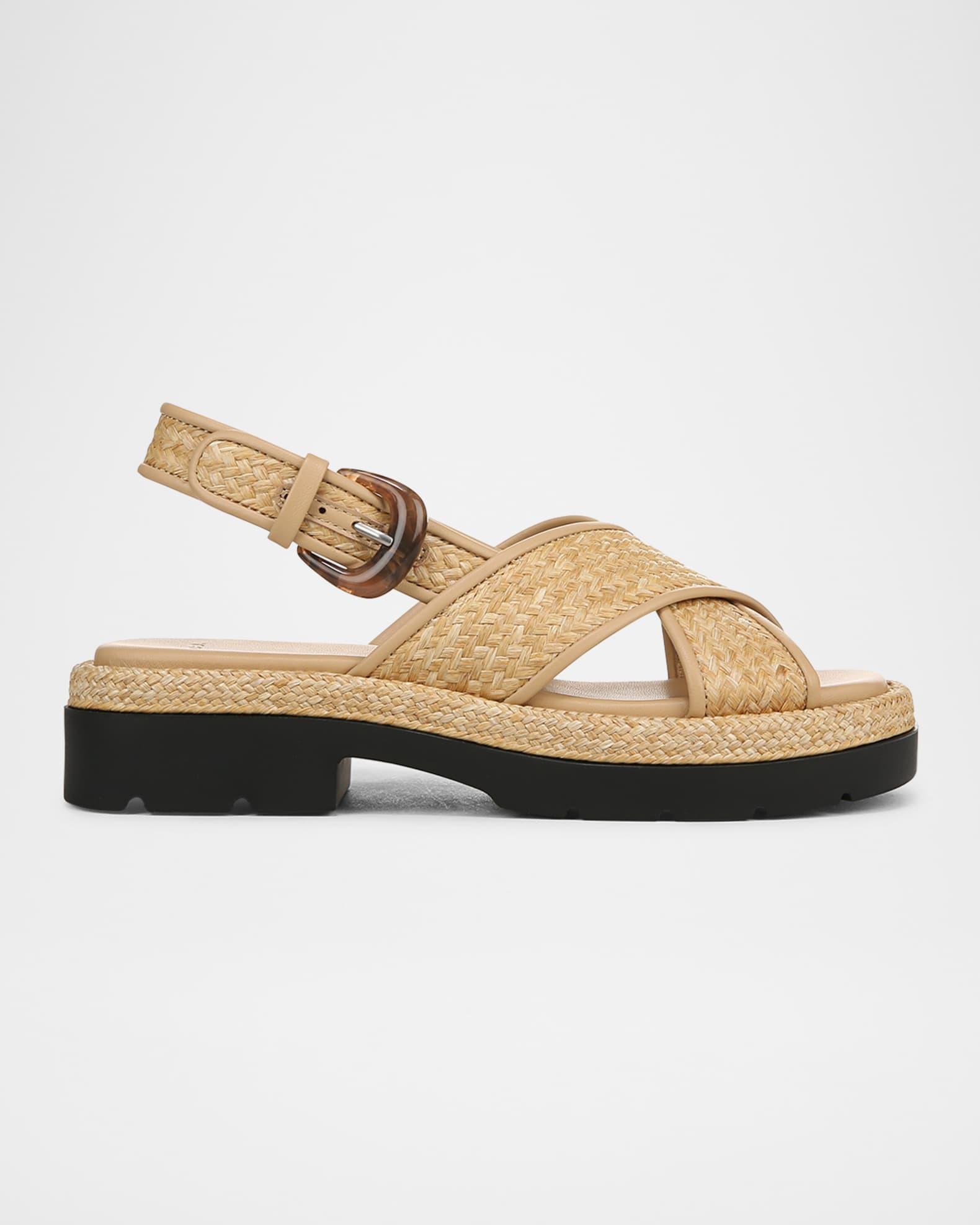 Helena Raffia Lug-Sole Sandals Product Image