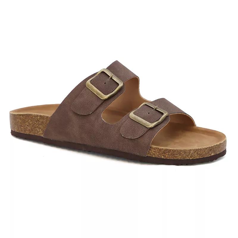Yoki Gian 91 Women's Double Buckle Slide Sandals, Size: 8.5, Brown Product Image