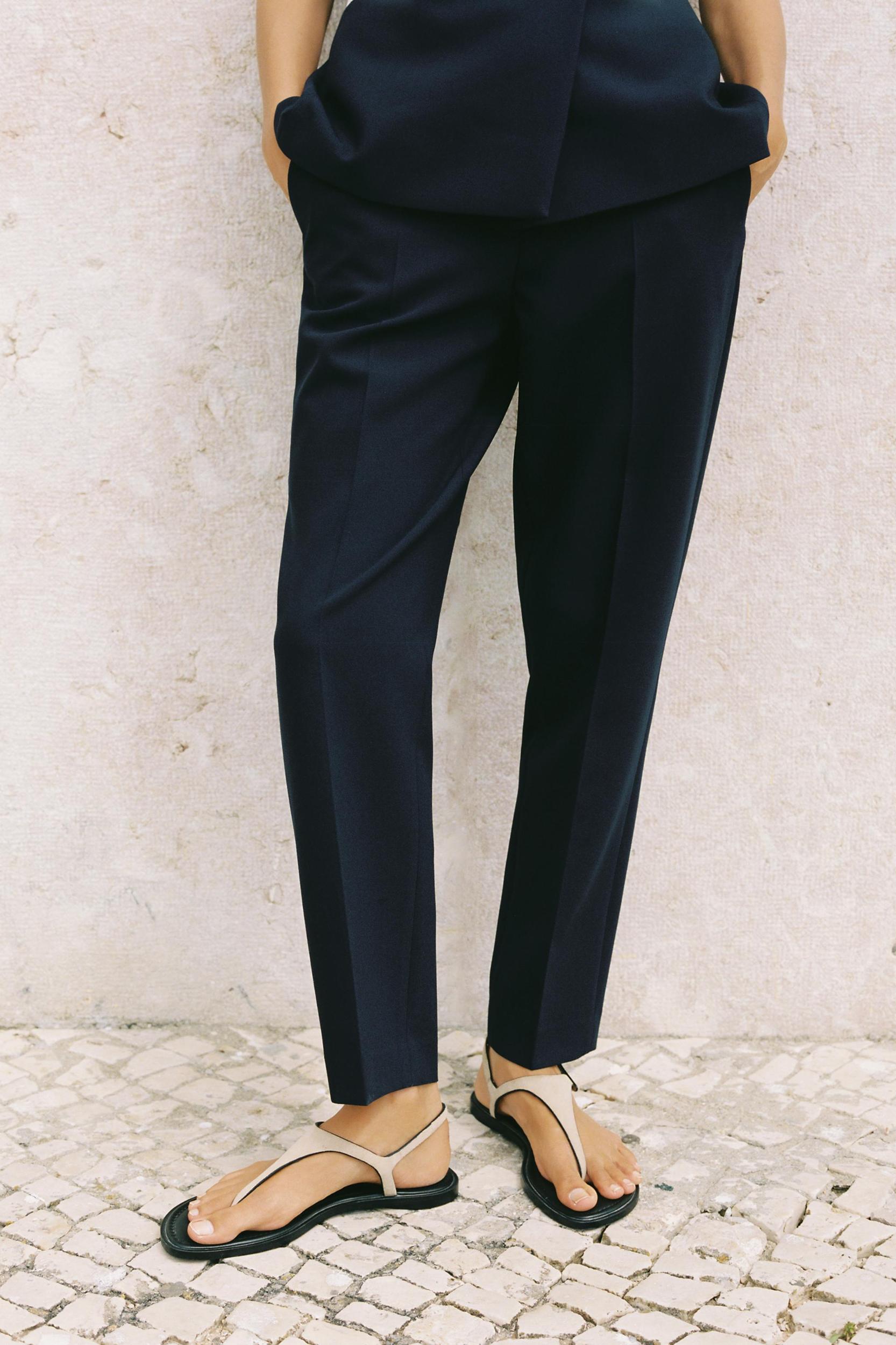 HIGH-WAISTED SLIM PANTS Product Image