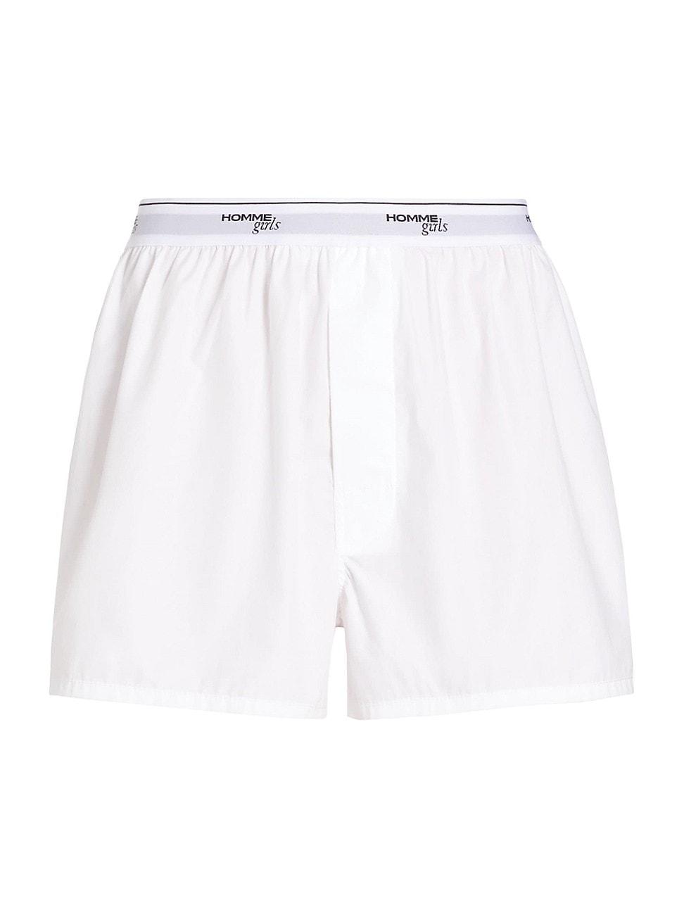 Womens Original White Boxer Shorts Product Image