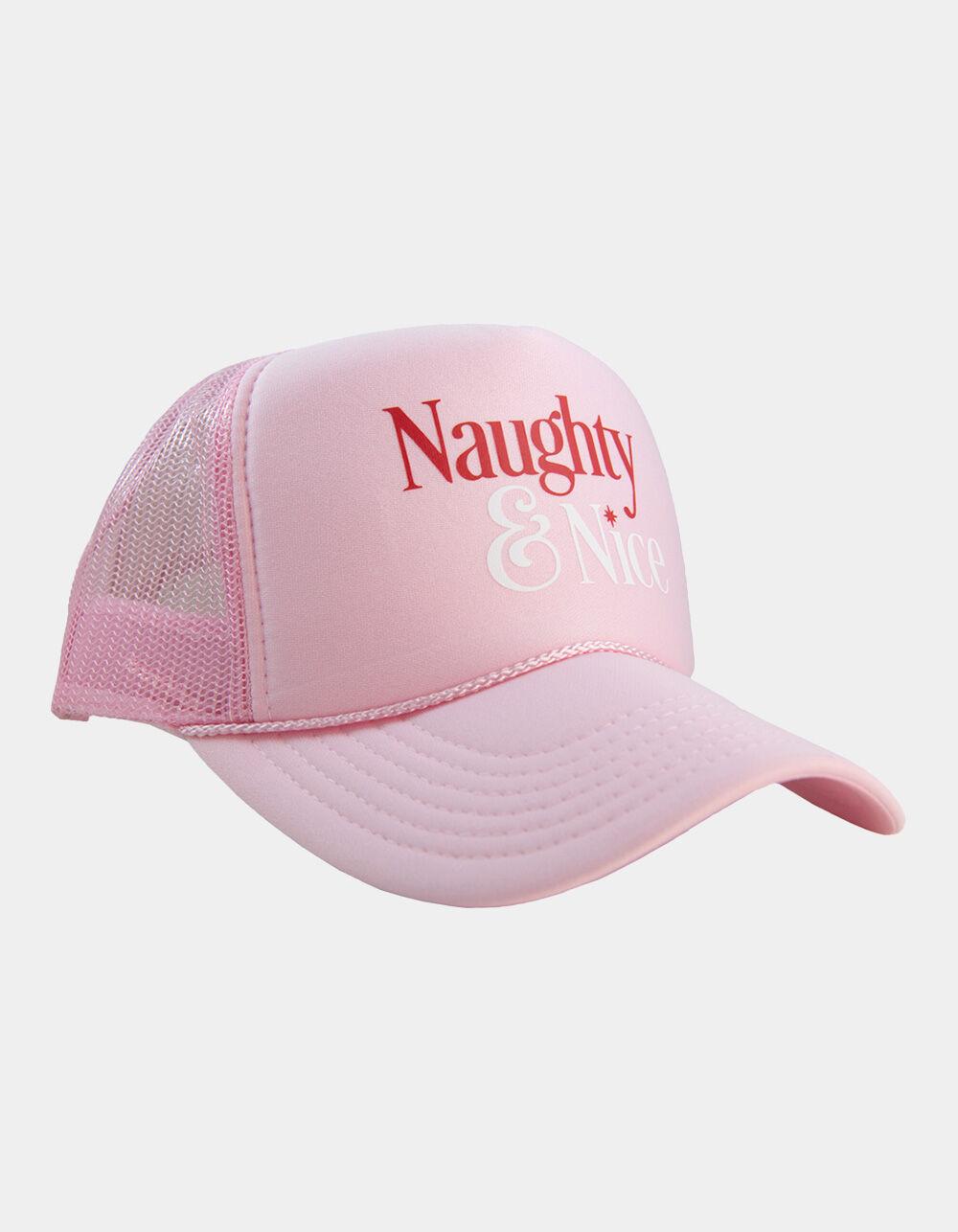 KATYDID Naughty & Nice Foam Trucker Hat - LIGHT PINK Product Image