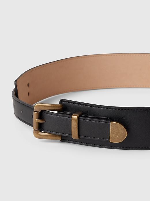 Vegan Leather Wide Belt Product Image