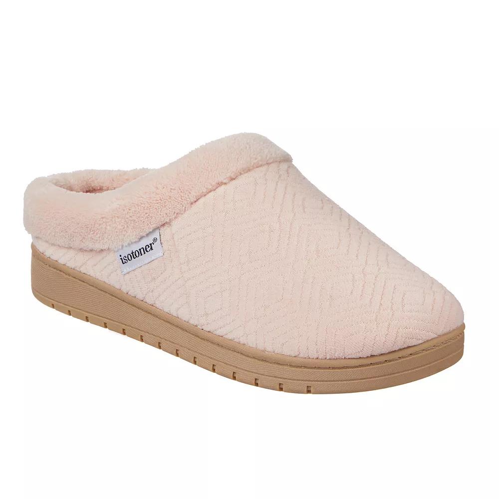 isotoner Gemma Sculpted Microterry Hoodback Women's Slippers,  Product Image