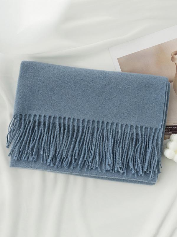 Keep Warm Solid Color Tasseled Shawl&Scarf Product Image
