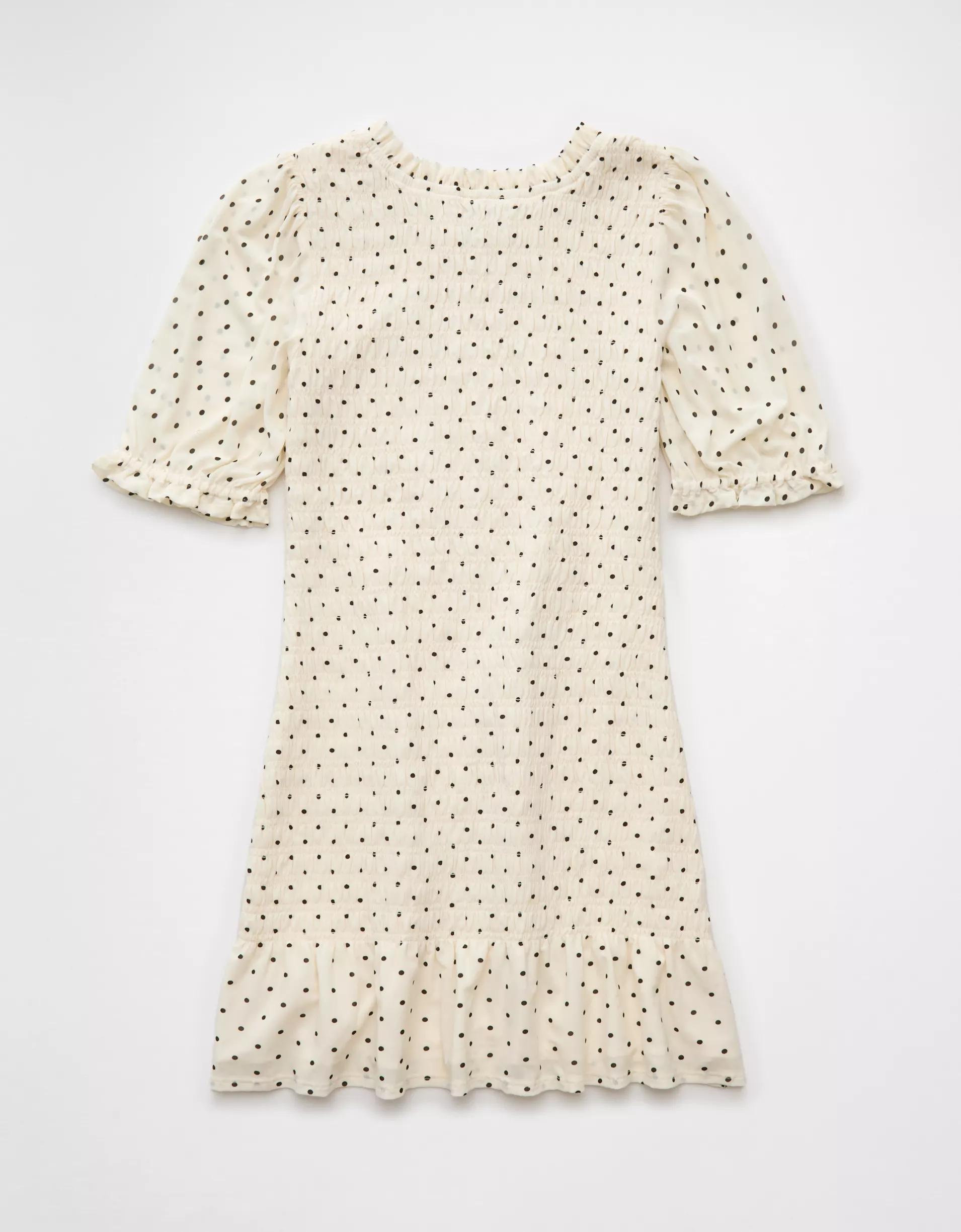 AE Puff Sleeve Smocked Mini Dress Product Image