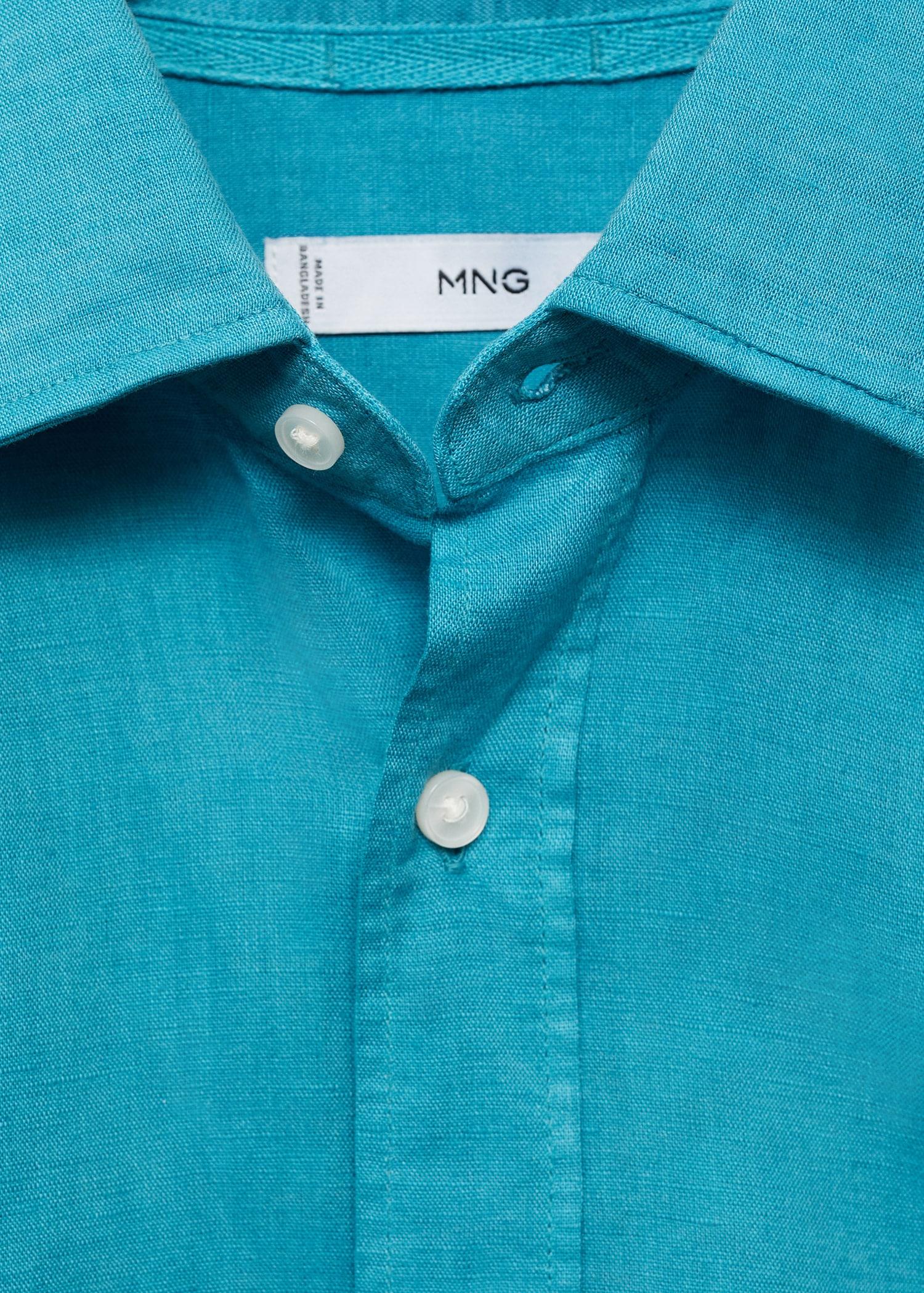 Linen-blend shirt - Men | MANGO USA Product Image