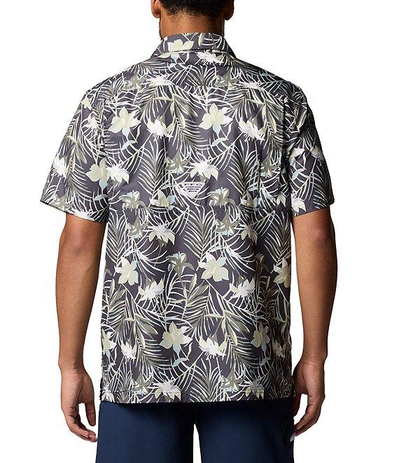 Columbia PFG Super Slack Tide Short-Sleeve Tropical Printed Woven Camp Shirt Product Image