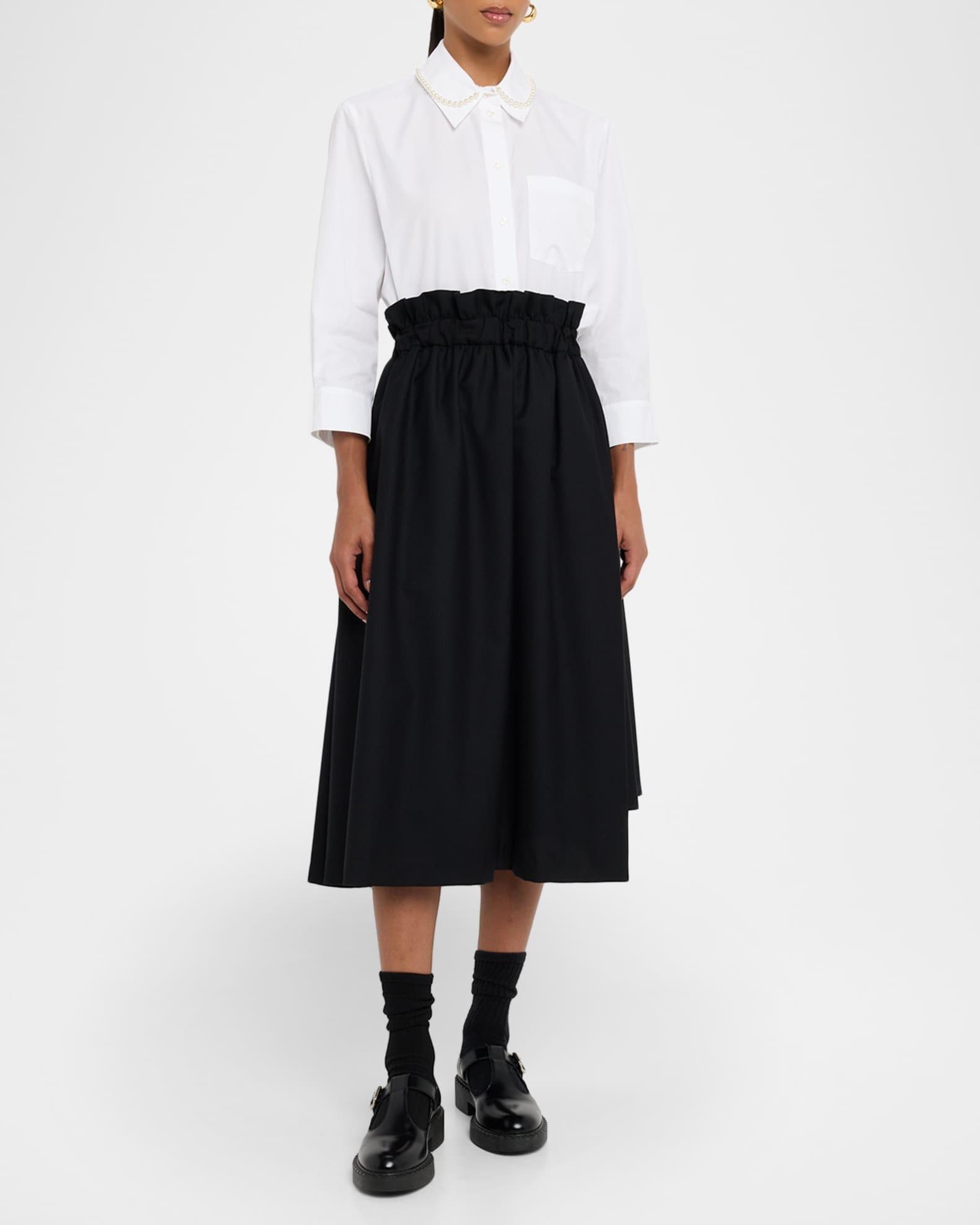 Pearly Beaded Collar Button-Down Shirt Product Image