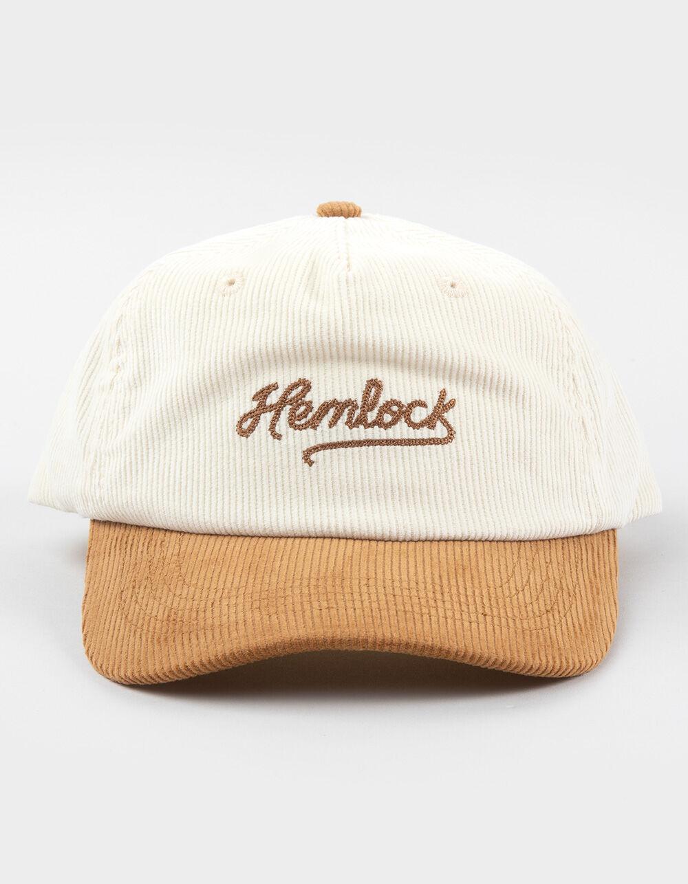 HEMLOCK HAT CO. Wesley Corduroy Snapback Hat - Cream Combo Product Image