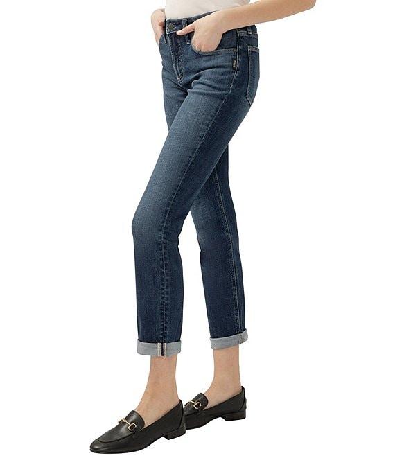 Silver Jeans Co. Beau High Rise Relaxed Slim Fit Luxe Stretch Cuff Jeans Product Image
